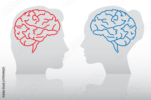 Differences between man and woman, concept