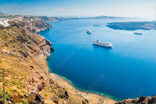 Cruise ships near the Greek Islands