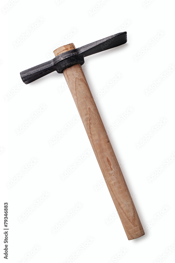 Close up Garden Hoe Isolated on White Background