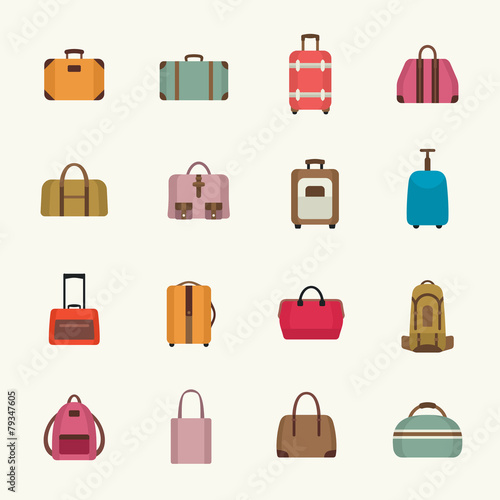 Bags icon set