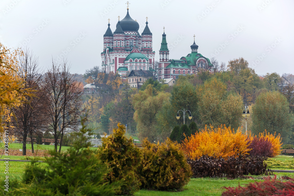 Obraz premium Feofania park, church, temple, Jesus,