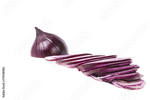 sliced red onion slices