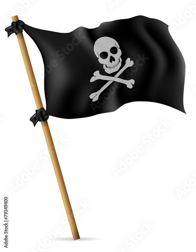 pirate flag vector illustration