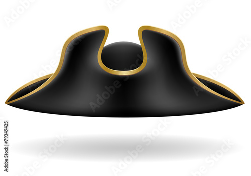 pirate hat tricorn vector illustration