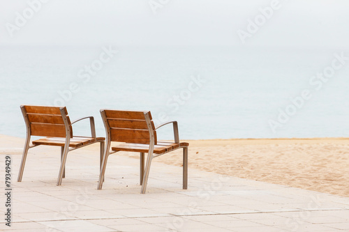 chairs on the beach © Maksim Shebeko