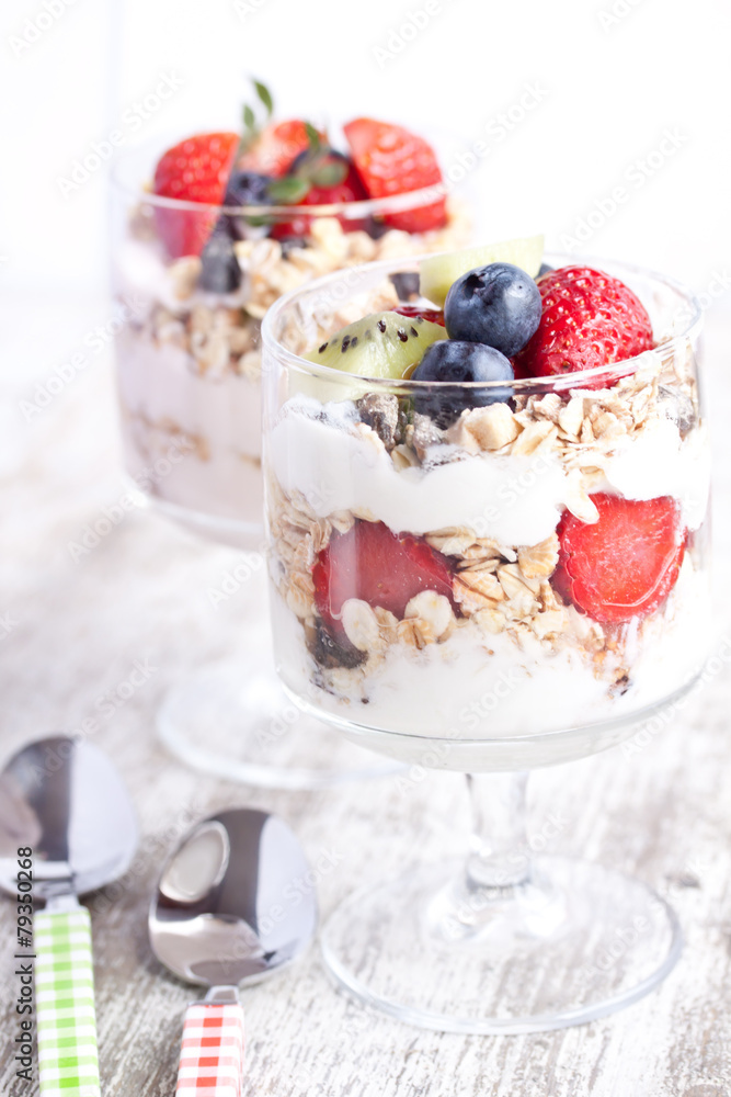 muesli with fruits yogurt muesli with fruits yogurt