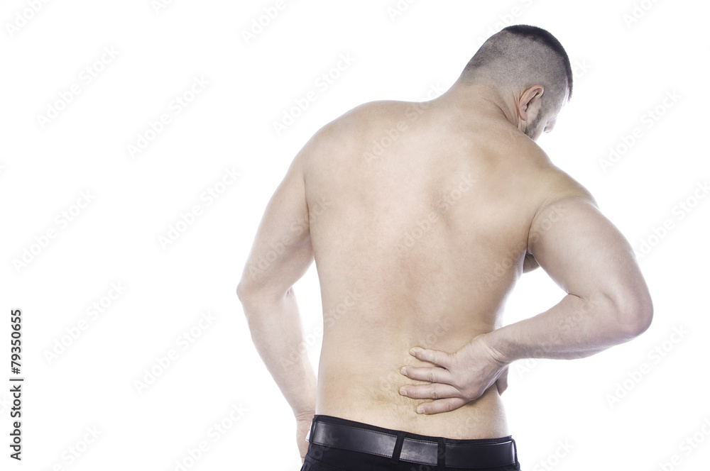 Fototapeta premium Muscular man isolated on white background