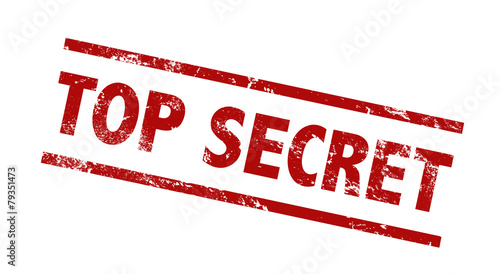 Stempel Grunge Top secret rot geheim