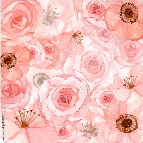 Tapety Różowe kwiaty w tle