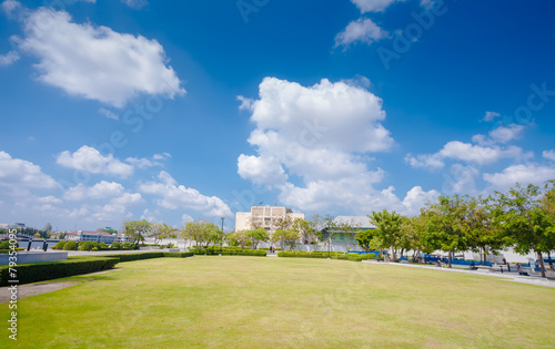 Bangkok Parks on the blue sky