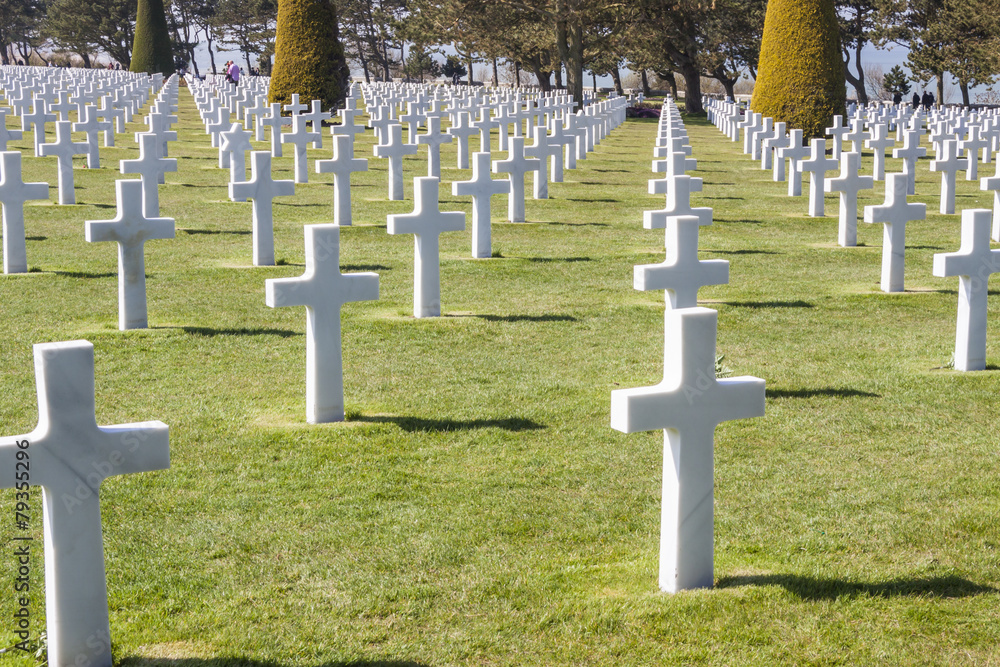 Military cemetery - Omaha Beach, Normandy France.
