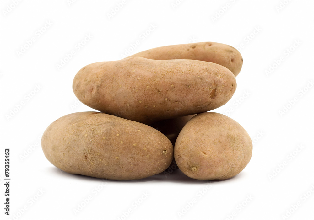 Potato on white background Potato on white background
