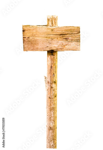 Holzschild freigestellt