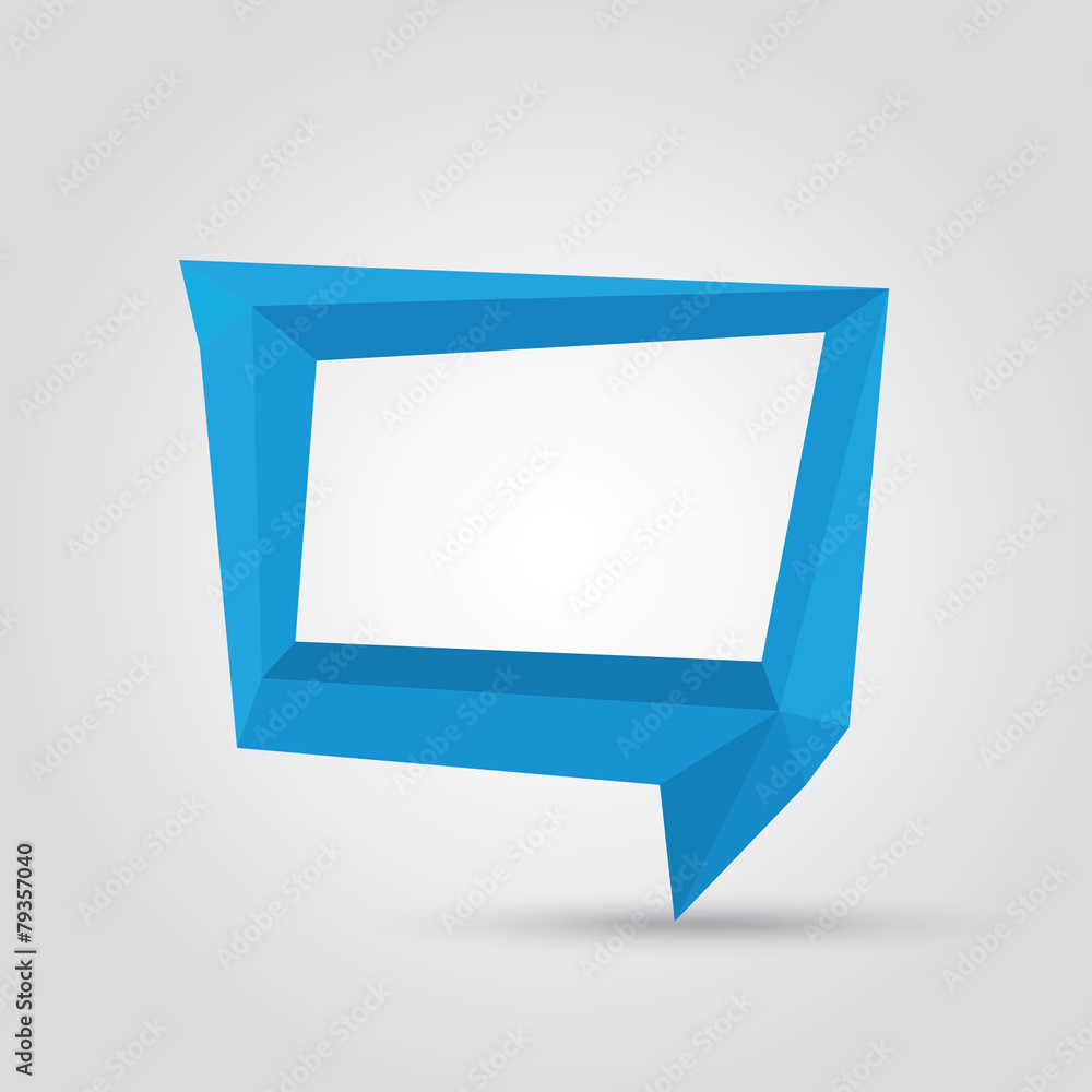 Conceptual polygonal geometric speech bubble. Conceptual polygonal geometric speech bubble.