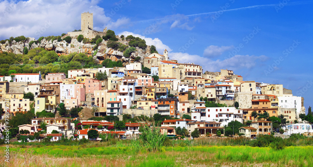 Posada- beautiful hill top village in Sardinia, Italy
