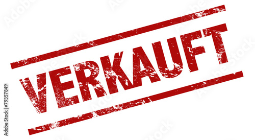 Fotografia Stempel rot Grunge verkauft