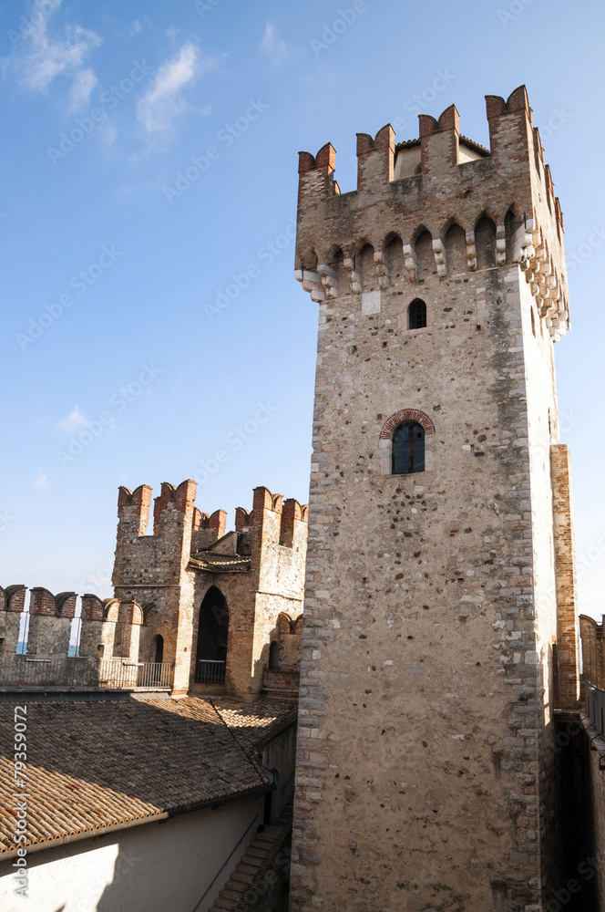 Tower of Sirmione Citadel, Garda lake