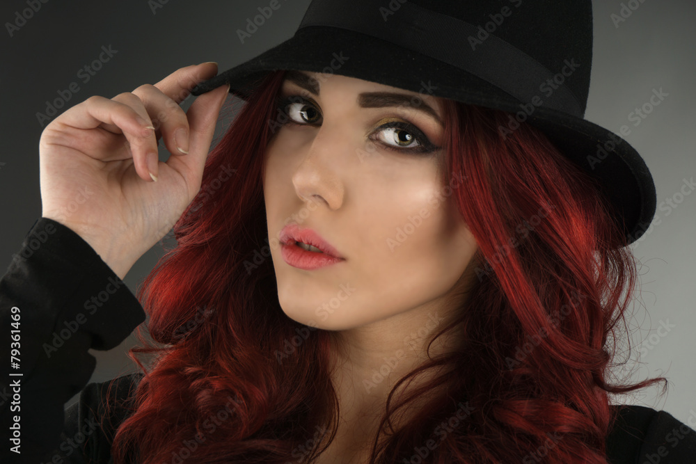 Close up portrait of a beautiful young redhead woman Close up portrait of a beautiful young redhead woman