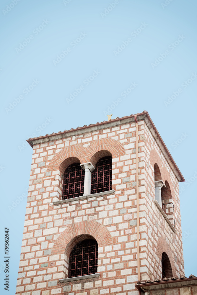 Fototapeta premium Ancient Church Tower in Greece