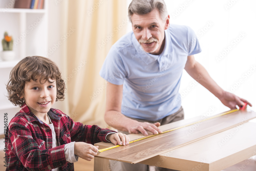 Grandfather and grandson