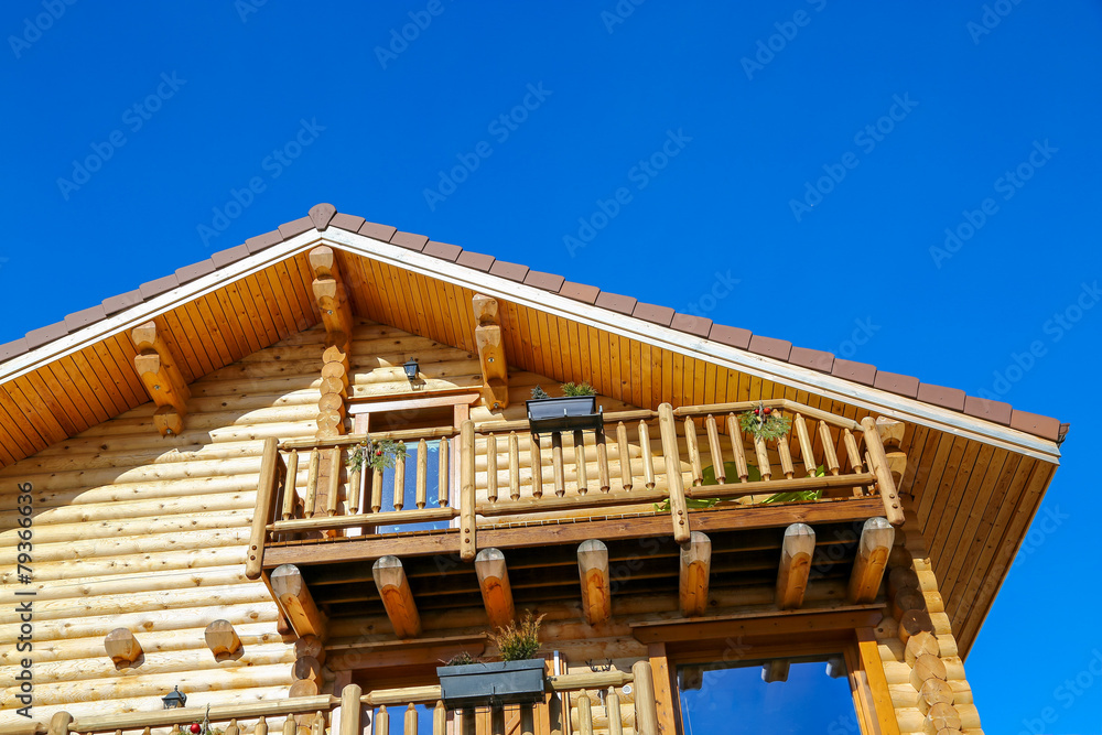 Wooden chalets in Vosges mountains