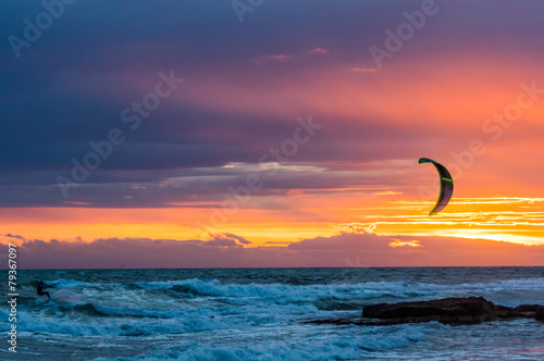 surfing in the sunset © kdnotte