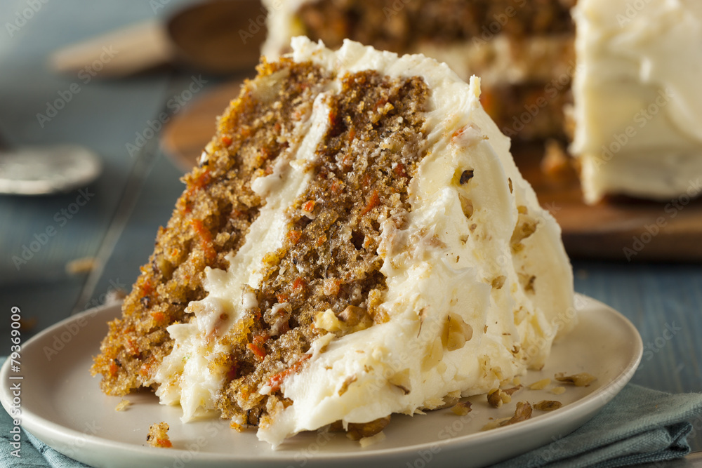 Fototapeta premium Healthy Homemade Carrot Cake