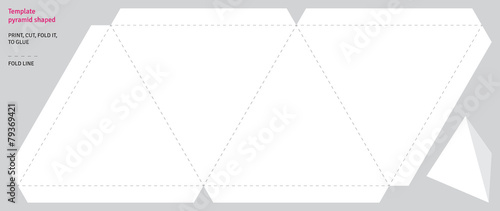 Template pyramid shaped, vector