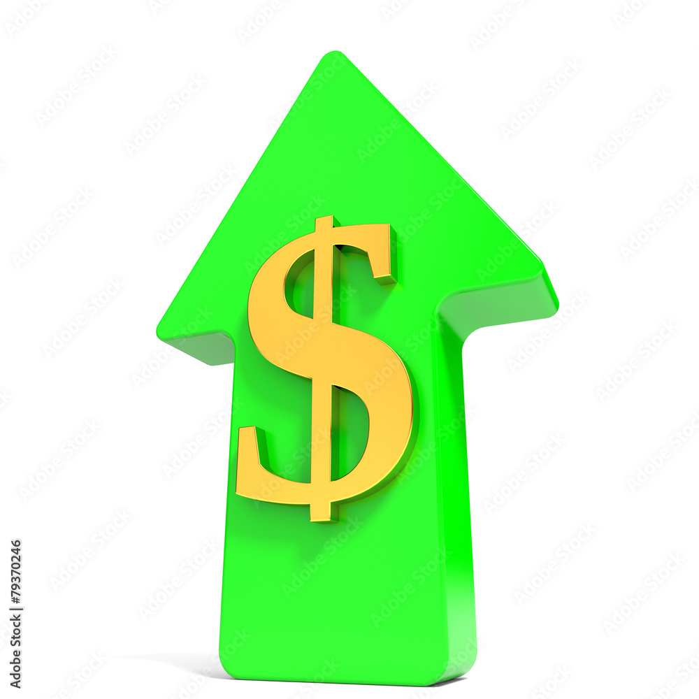 Dollar rising arrow. Dollar rising arrow.