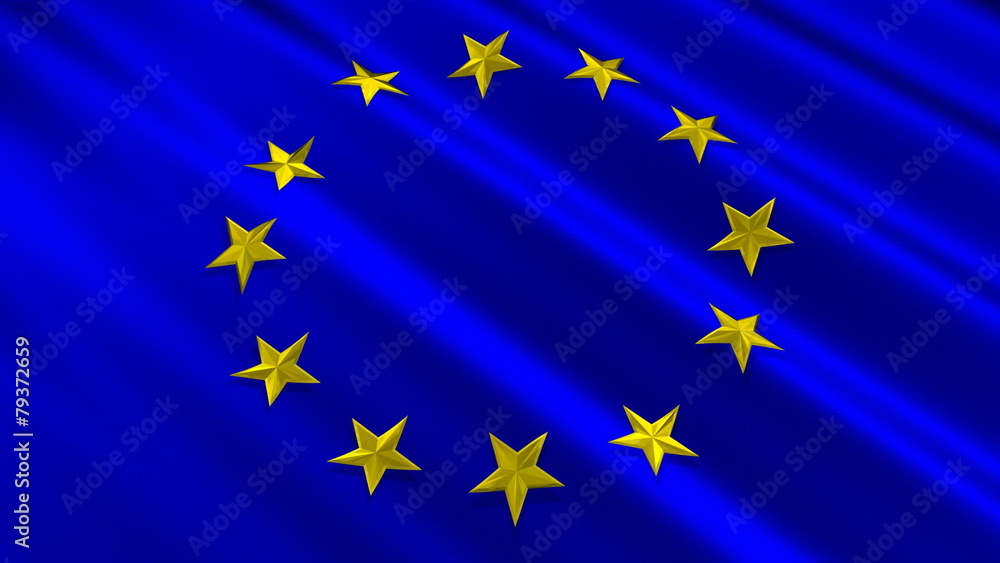 European Union Flag 3D Stars Loop European Union Flag 3D Stars Loop