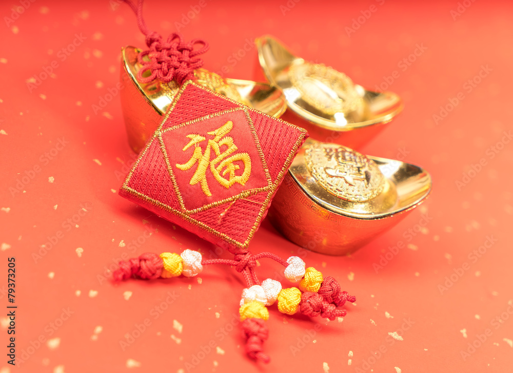 Traditional chinese knot on red background Traditional chinese knot on red background