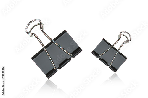 Clip black for document or paper clip attachment