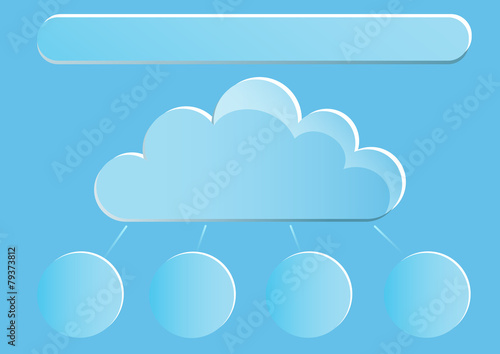 Page 5 of 5  Mock-up for Infographic with  Clouds.