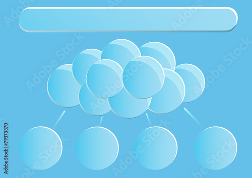 Page 5 of 5  Mock-up for Infographic with Round Clouds.