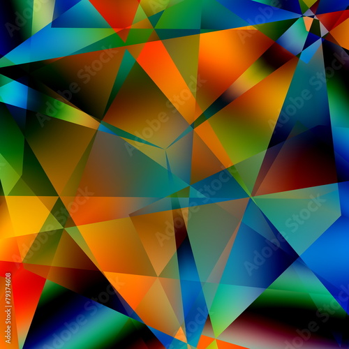 Abstract Colorful Triangular Pattern. Modern Background.
