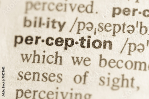 Dictionary definition of word perception photo