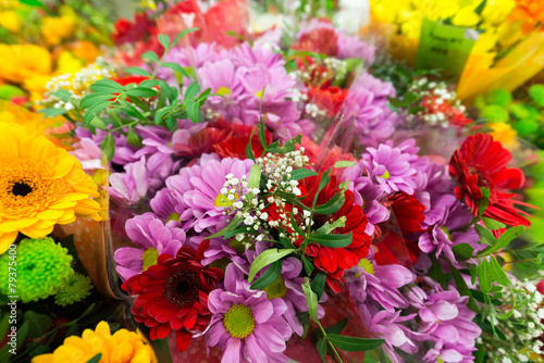 flower bouquet with a lot of different flowers