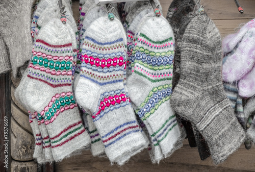 Knitted woolen socks