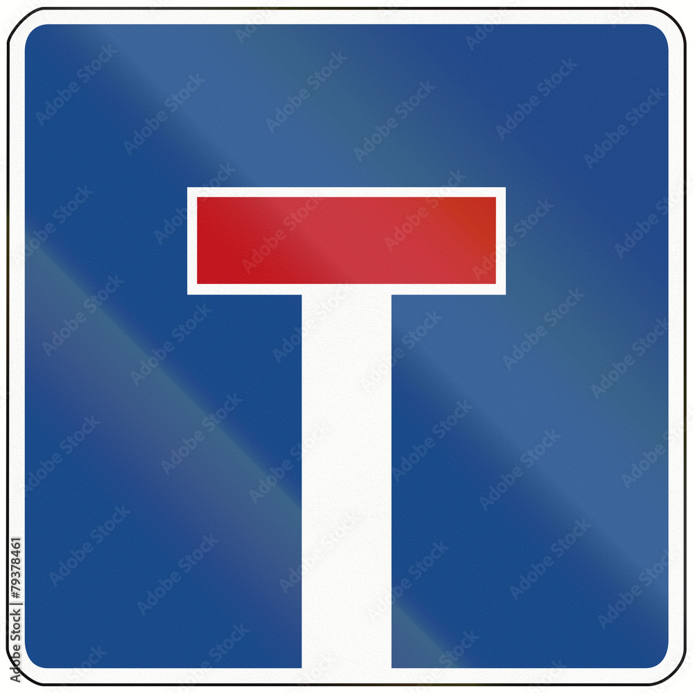 German traffic sign: dead end street German traffic sign: dead end street
