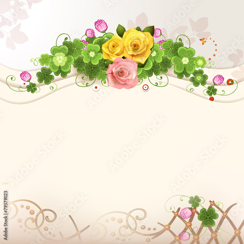Background with roses
