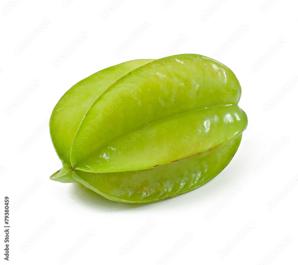 Star fruit or carambola on white background Star fruit or carambola on white background