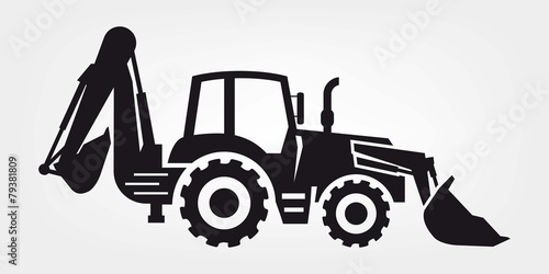 tractor and excavator