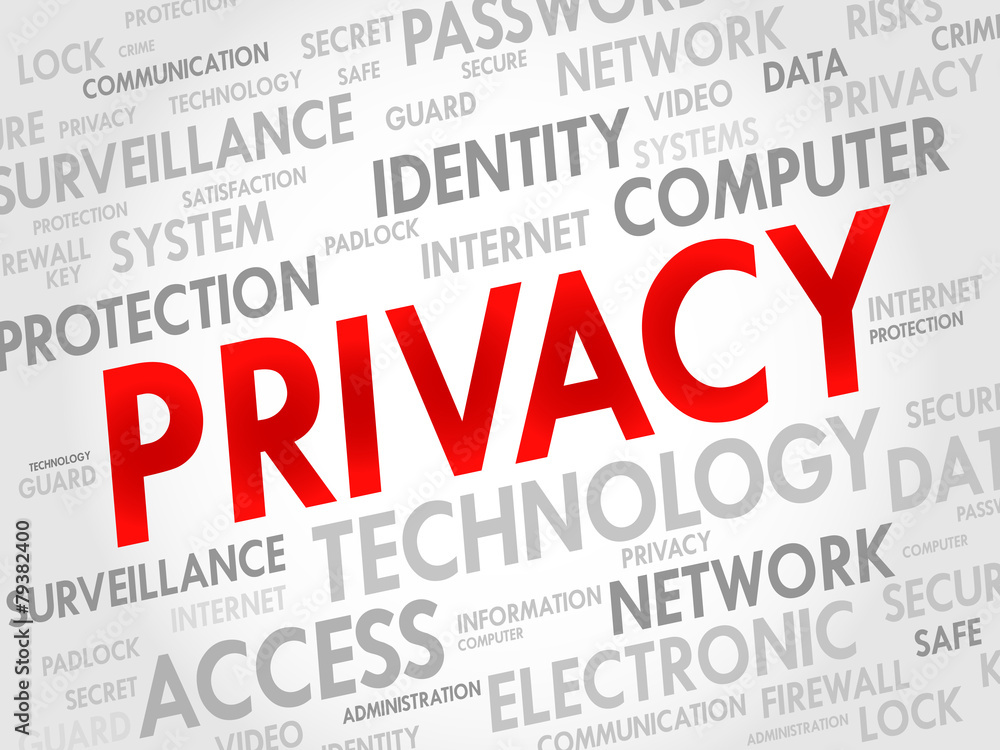 PRIVACY word cloud, business concept PRIVACY word cloud, business concept