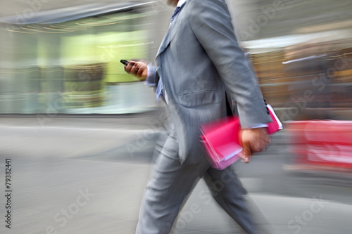 group of business people in the street