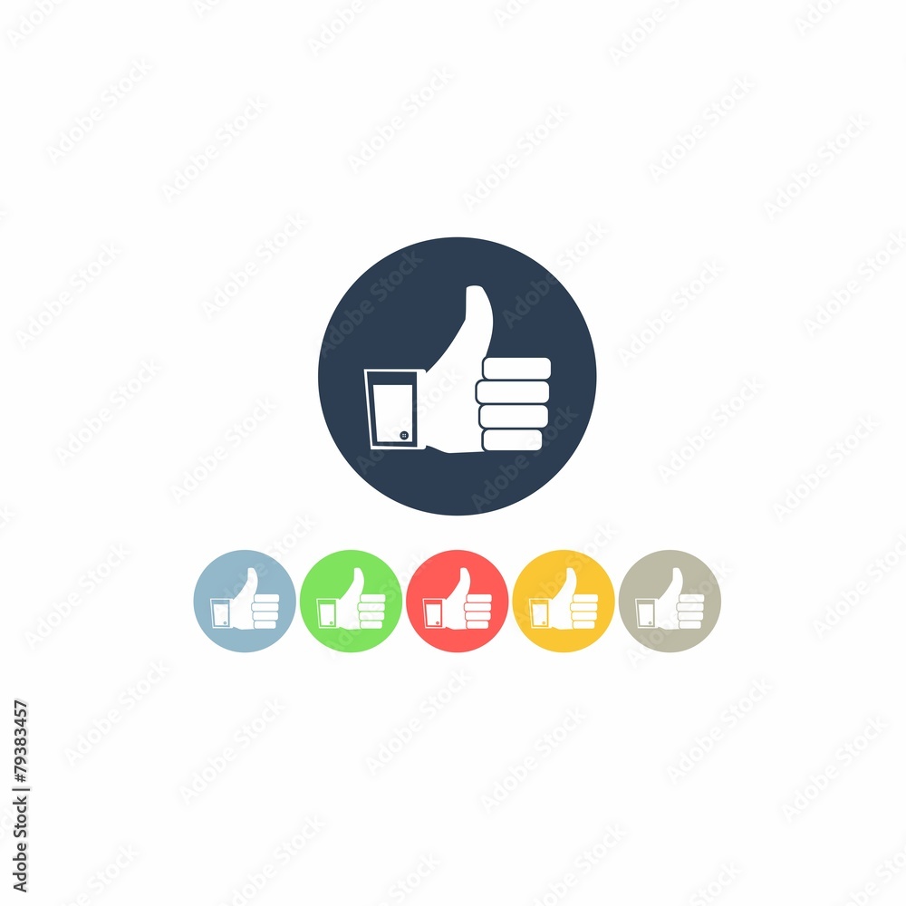 thumb up like finger icon facebook