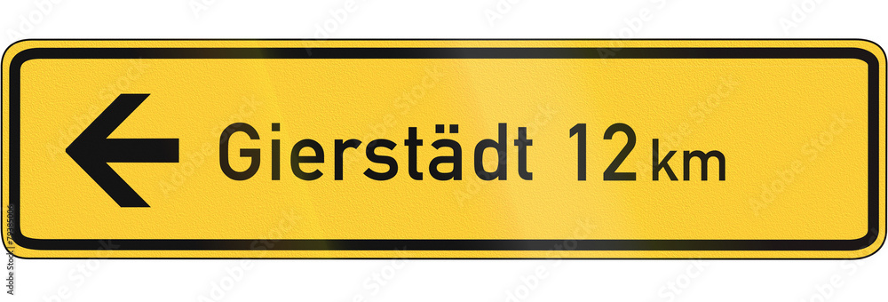 Obraz premium German direction sign (in urban areas) on other roads