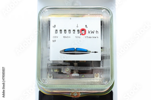 Tableau sur toile Electric energy meter old electromechanical type