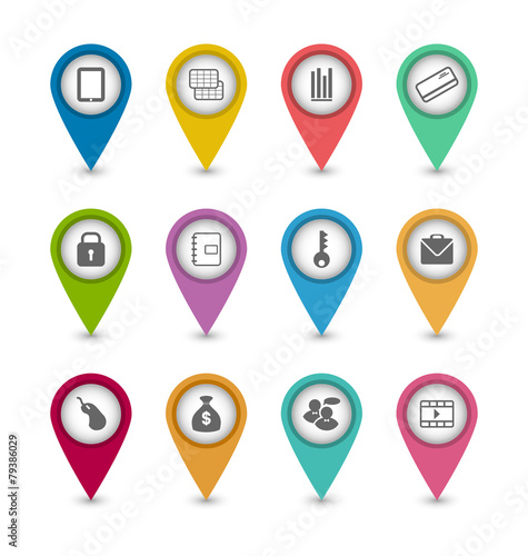Free Download Set business pictogram icons for design your website - GFXLoad