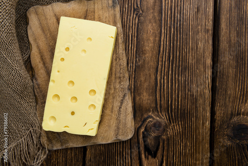 Portion of Cheese (close-up shot)