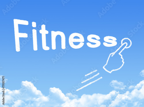 fitness message cloud shape